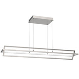 Mondrian LED Linear Suspension By Kuzco, Size: Large, Finish: Nickel