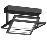 Mondrian LED Semi-Flush Mount By Kuzco, Finish: Black, Size: Small