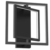 Mondrian LED Semi-Flush Mount By Kuzco, Finish: Black, Size: Small