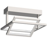 Mondrian LED Semi-Flush Mount By Kuzco, Finish: Nickel, Size: Small