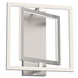 Mondrian LED Semi-Flush Mount By Kuzco, Finish: Nickel, Size: Small