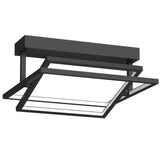 Mondrian LED Semi-Flush Mount By Kuzco, Finish: Nickel, Size: Medium