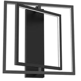 Mondrian LED Semi-Flush Mount By Kuzco, Finish: Black, Size: Medium