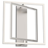 Mondrian LED Semi-Flush Mount By Kuzco, Finish: Nickel, Size: Medium