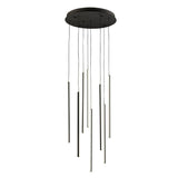 Chute Long Chandelier By Kuzco, Finish: Black, Size: Small
