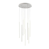 Chute Long Chandelier By Kuzco, Finish: White, Size: Small