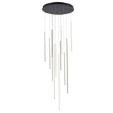 Chute Long Chandelier By Kuzco, Finish: Black, Size: Medium