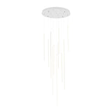 Chute Long Chandelier By Kuzco, Finish: White, Size: Medium
