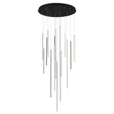 Chute Long Chandelier By Kuzco, Finish: Black, Size: Large