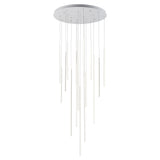 Chute Long Chandelier By Kuzco, Finish: White, Size: Large