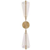 Mulberry Double Wall Sconce By Kuzco, Finish: Brushed Gold