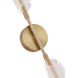 Mulberry Double Wall Sconce By Kuzco, Finish: Brushed Gold