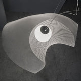 MYTILUS SUSPENSION BY A-EMOTIONAL LIGHT, PAINTED STAINLESS STEEL MESH: LARGE, WHITE, , | CASA DI LUCE LIGHTING