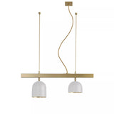 White Dome S2 Linear Suspension Lamp by Marchetti