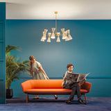 Megafono Сhandelier By Stilnovo, Finish: Oro Avorio