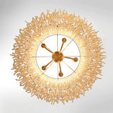 Molfetta Chandelier By Lib & Co, Finish: Antique Brass With Cream Beads, Size: Medium
