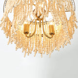 Molfetta Chandelier By Lib & Co, Finish: Antique Brass With Cream Beads, Size: Medium