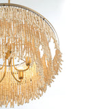 Molfetta Chandelier By Lib & Co, Finish: Antique Brass With Cream Beads, Size: Medium