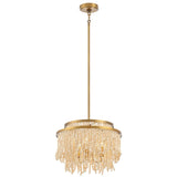 Molfetta Convertible Flushmount By Lib & Co, Finish Antique Brass With Cream Beads