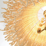 Molfetta Grand Chandelier By Lib & Co, Finish: Antique Brass With Cream Beads