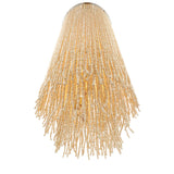 Molfetta Grand Chandelier By Lib & Co, Finish: Antique Brass With Cream Beads