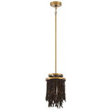 Molfetta Pendant Light By Lib & Co, Finish: Antique Brass With Black Beads