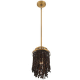 Molfetta Pendant Light By Lib & Co, Finish: Antique Brass With Black Beads