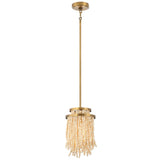 Molfetta Pendant Light By Lib & Co, Finish: Antique Brass With Cream Beads