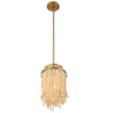Molfetta Pendant Light By Lib & Co, Finish: Antique Brass With Cream Beads