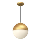 Monae Pendant Light by Kuzco - Large, Brushed Gold in white background