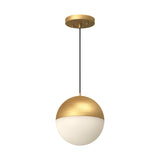 Monae Pendant Light by Kuzco - Medium, Brushed Gold in white background