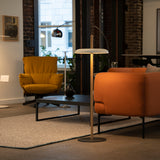 Nivel Floor Lamp By Pablo, Finish: Oak, Color: White