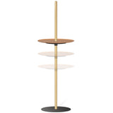 Nivel Pedestal Floor Lamp By Pablo, Size: Large, Finish: Oak, Color: Terracotta