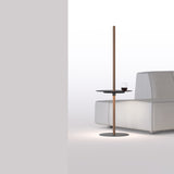 Nivel Pedestal Floor Lamp By Pablo, Size: Large, Finish: Walnut, Color: Black