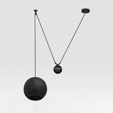 Gunmetal Nur Reversed counterbalance weight Pendant Light by Dounia Home