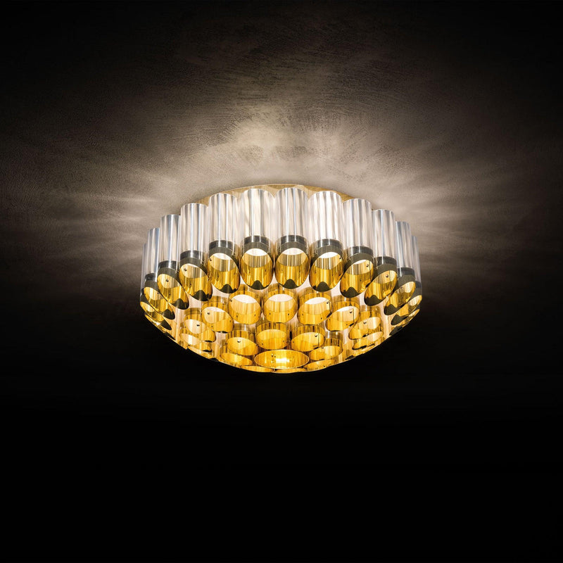 Gold Small Odeon Ceiling Light by Slamp