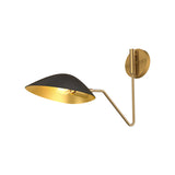 Oscar Vanity Light By Alora - Aged Gold/Matte Black Color
