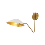 Oscar Vanity Light By Alora - Aged Gold/White Color