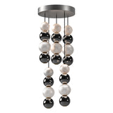Onyx Multi-Light Chandelier By Alora - Polished Nickel Five Lights