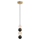 Onyx Pendant Light By Alora - Natural Brass