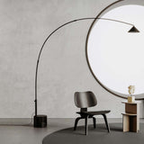 Matt Black-Black Marble Hinoo Floor Lamp by Aromas Del Campo