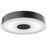 Parker LED Flush Mount By Kuzco, Size: Medium, Finish: Black