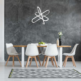 Brushed Nickel Valerius Pendant in Dining Room