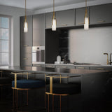 Aged Brass Firenze Pendant Light in Kitchen