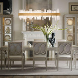 Aged Brass Acropolis Linear Suspension in Dining Room