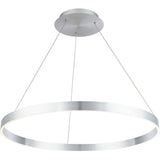 Brushed Aluminum Large Sirius Pendant by W.A.C. Lighting