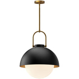 Matte Black Harper Opal Glass Suspension by Alora