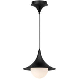 Matte Black Small Fuji Pendant Light by Alora