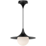 Matte Black Medium Fuji Pendant Light by Alora