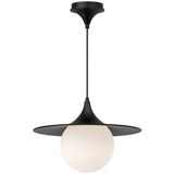 Matte Black Large Fuji Pendant Light by Alora